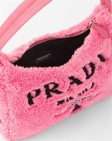 prada pink terry mini bag|Women's Mini Bags .